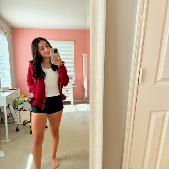 Lululemon Red Hooded Zip-Up Jacket